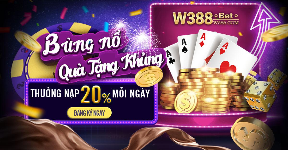 Chương trình khuyến mãi: Thưởng 20% giá trị nạp mỗi ngày